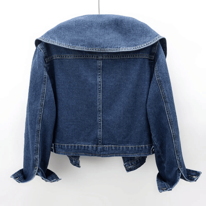 Ladies' denim jacket with sailor collar – Giovanna-S-The Livary