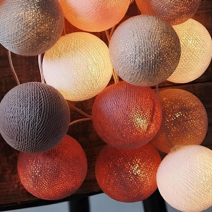 Atmospheric Ball String Lights - LumaBreeze-Bordeaux red-59.05 inch es-USB-The Livary