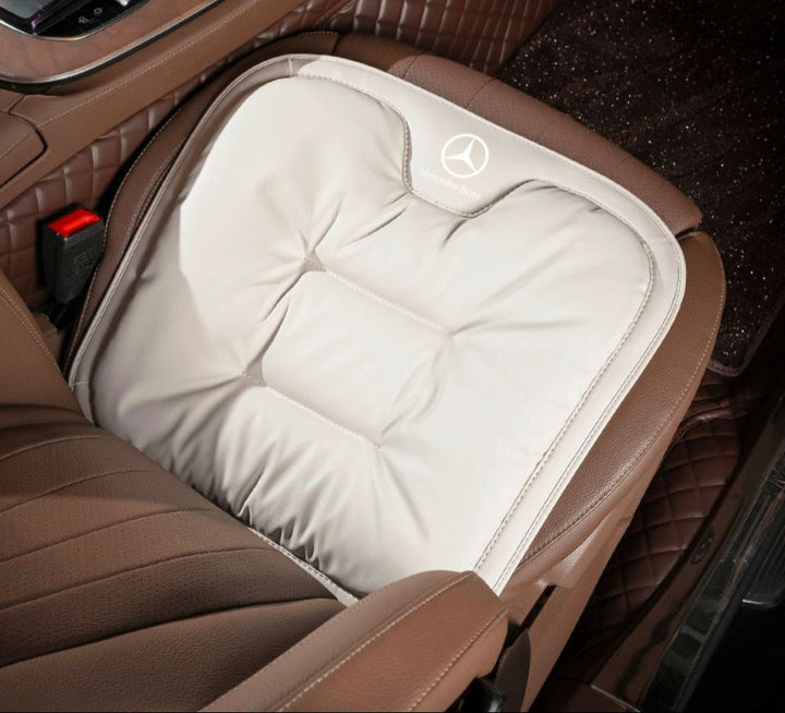 Ergonomic Car Seat Cushion Custom Made – Velario-Beige-Without Logo-The Livary