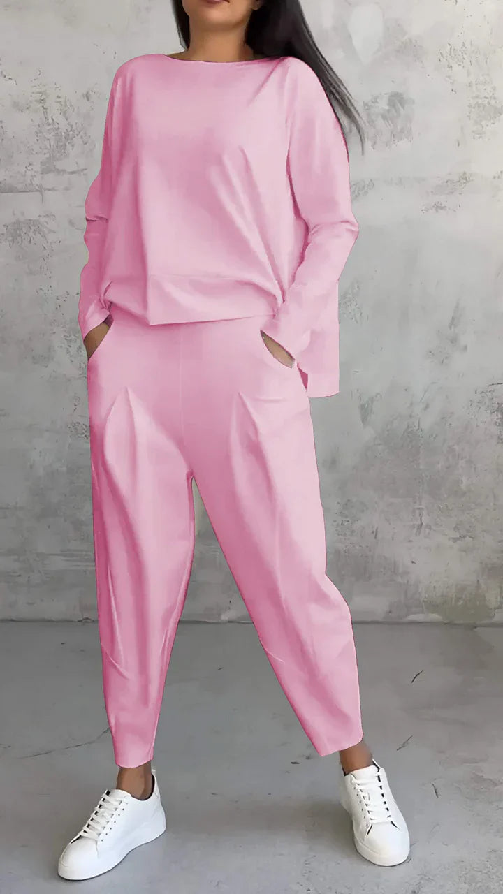 Trendy Casual Women's Clothing Set - Brooklyn-Pink-S-The Livary