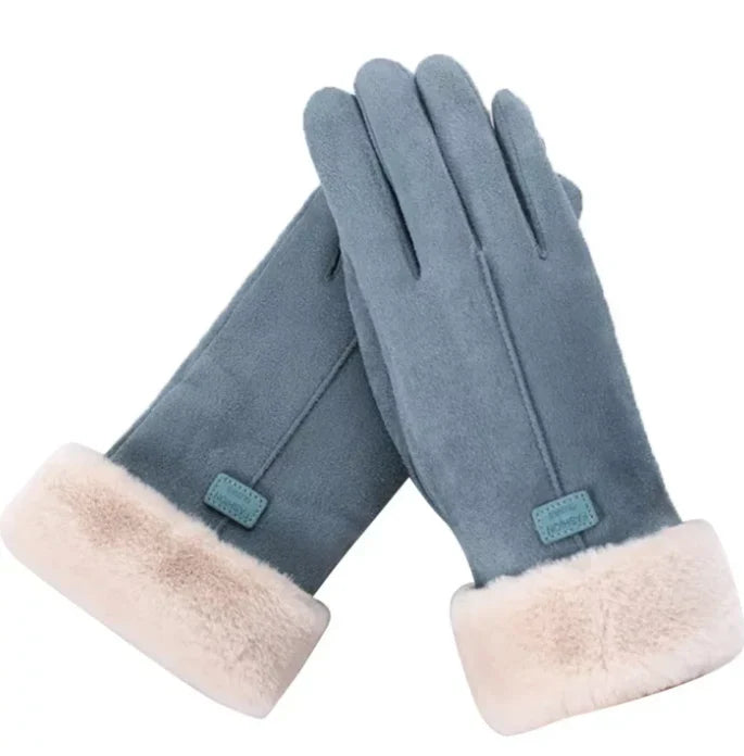 Warm Sweden Ladies' Gloves - VelvTouch-Blue-1-The Livary