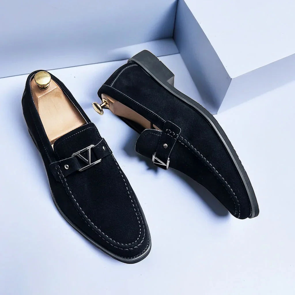 Stylish Men's Slip-On Loafer - Lorenzo-Black-7.5-The Livary