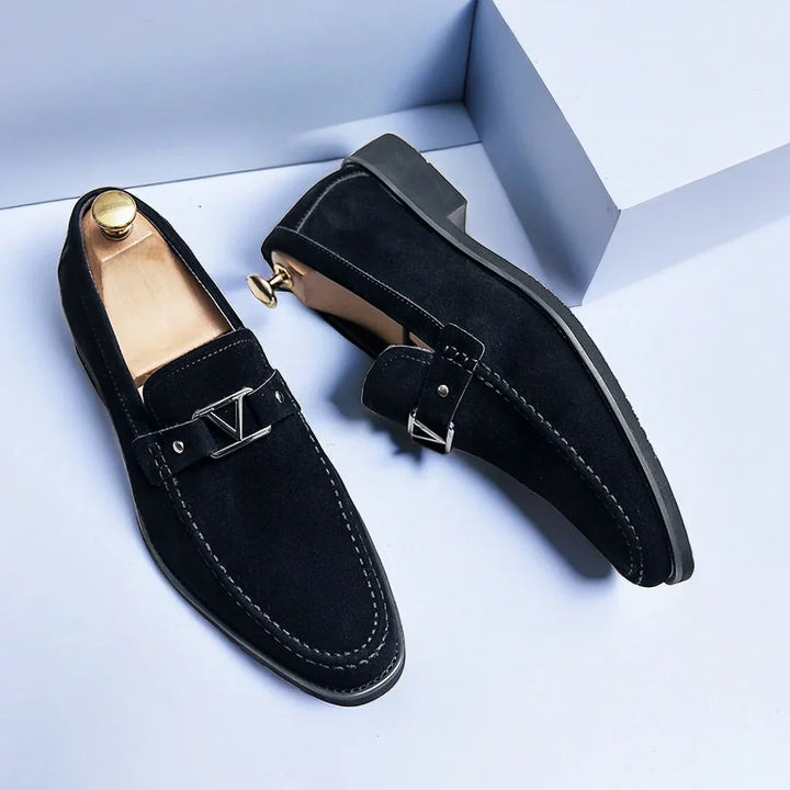 Stylish Men's Slip-On Loafer - Lorenzo-Black-7.5-The Livary