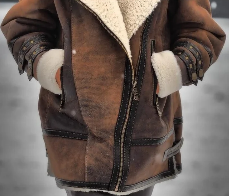 Warm Fleece Jacket for Women - Amara-Brown-S-The Livary