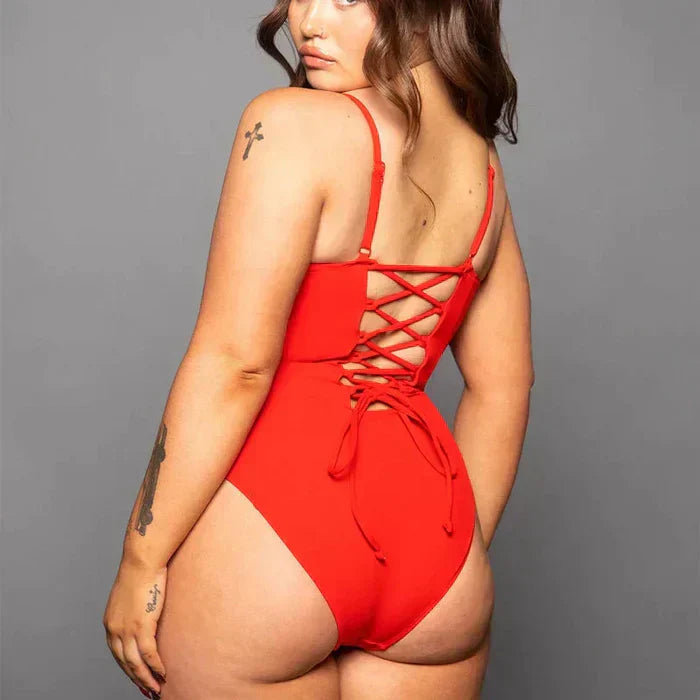 Shaping effect swimsuit – Samira-Blue-XS-The Livary