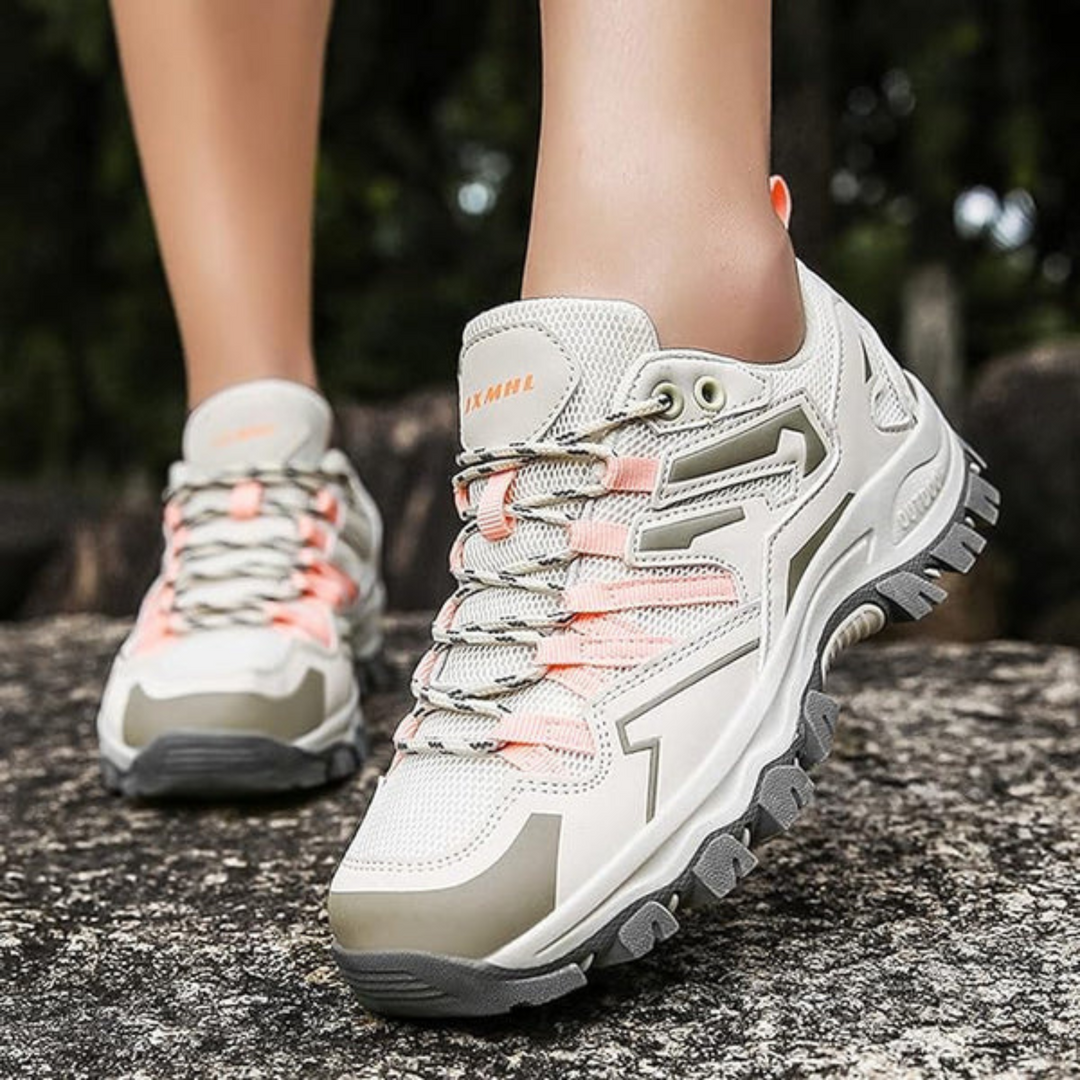Sturdy Women's Walking Shoe - TerraTrail-Pink grey-3.5-The Livary