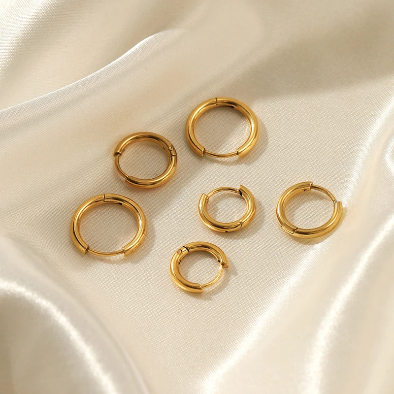 Refined Hoop Earrings - Sophia-Gold-0.31 in-The Livary