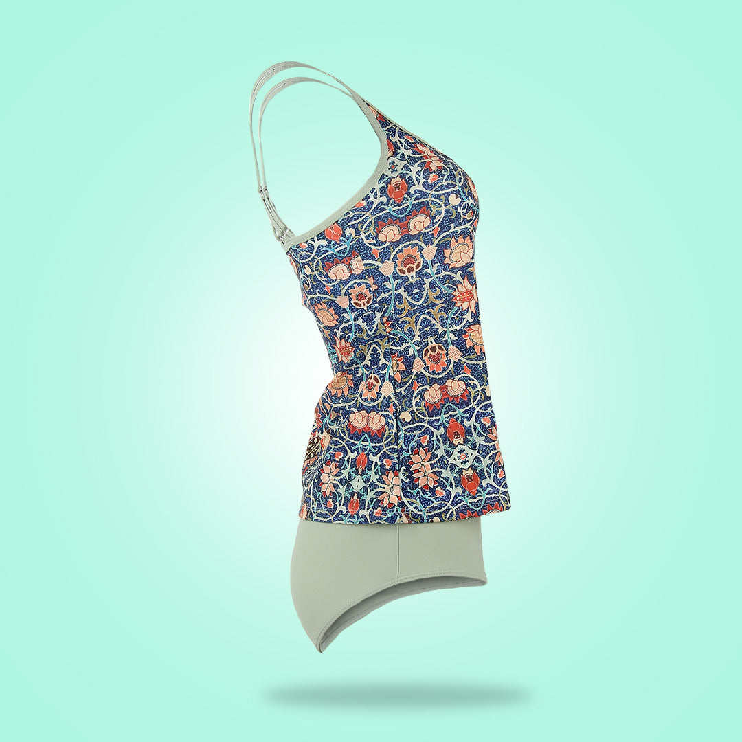 Stylish Sleeveless Bikini with Attractive Pattern - SummerGlow-S (36/38)-The Livary