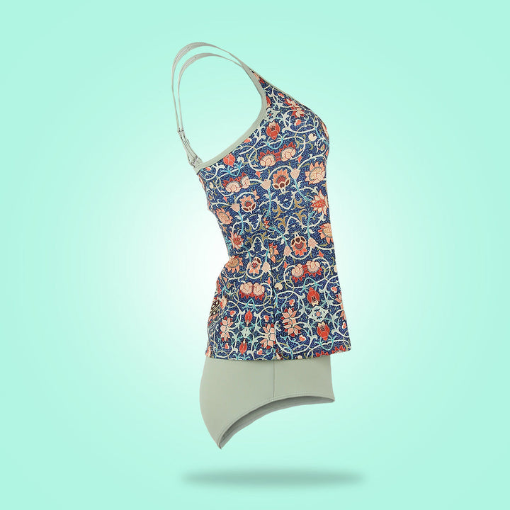 Stylish Sleeveless Bikini with Attractive Pattern - SummerGlow-S (36/38)-The Livary
