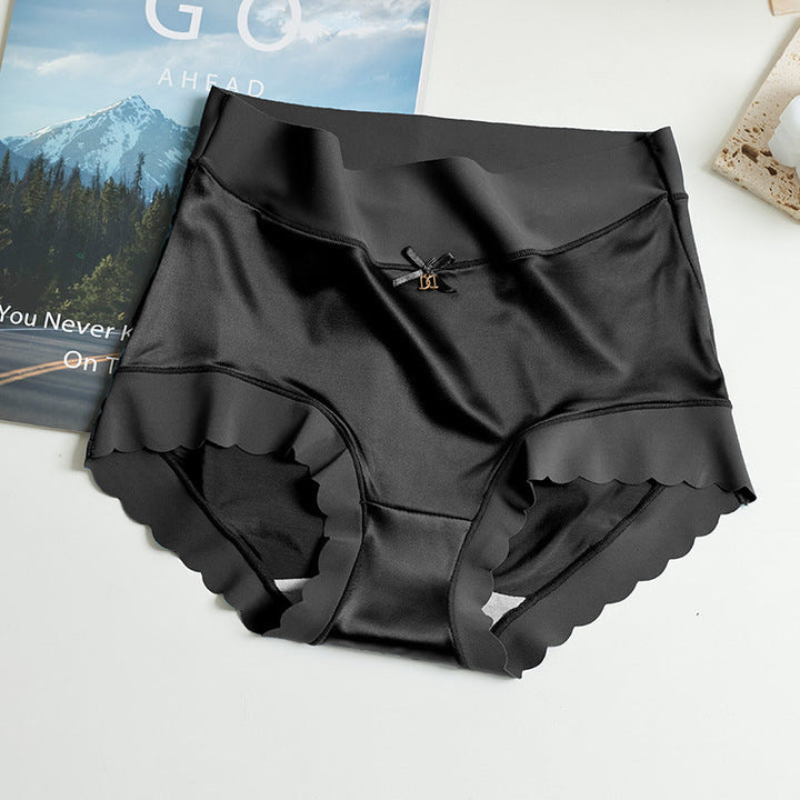 Seamless Satin Ladies' Briefs - Emliy-Black-5+5 FREE! (10-Pack)-M (40-60kg)-The Livary