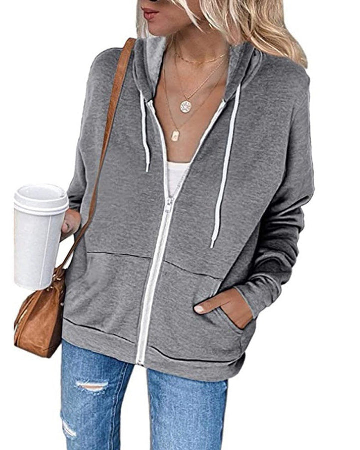Plain Ladies Jacket with Pockets - Emma-Gray-S-The Livary