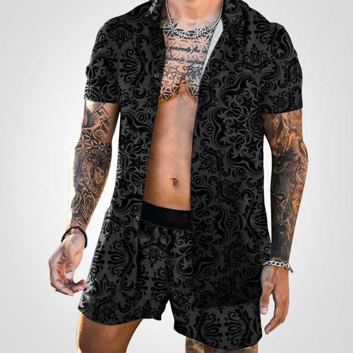 Two-piece men's set with print – Ruben-B-S-The Livary
