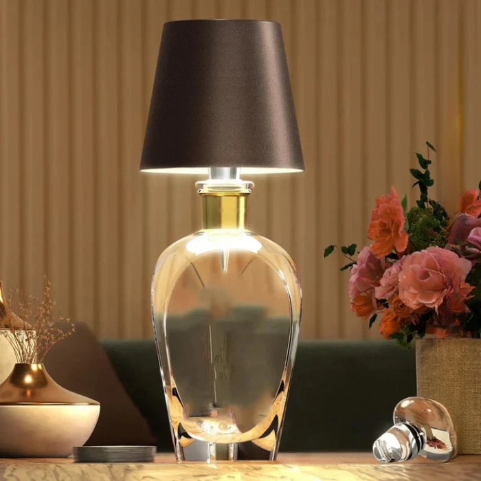 Portable LED Bottle Lamp - GlowBottle-Black-3 Colours-The Livary