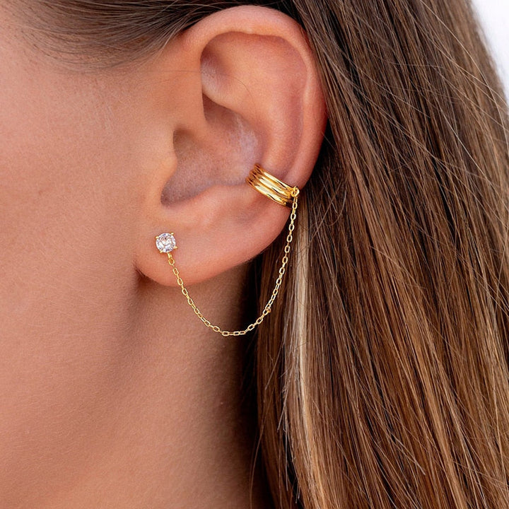 Boho Chic Earrings Set - Amira-3 Pair Set-Gold-The Livary