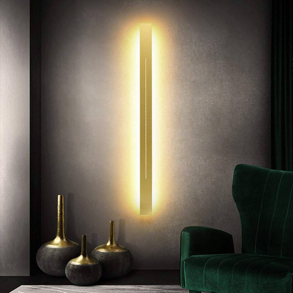Modern LED Wall Lamp - LumièreGold-Black-L 23.62 in-Warm White-The Livary