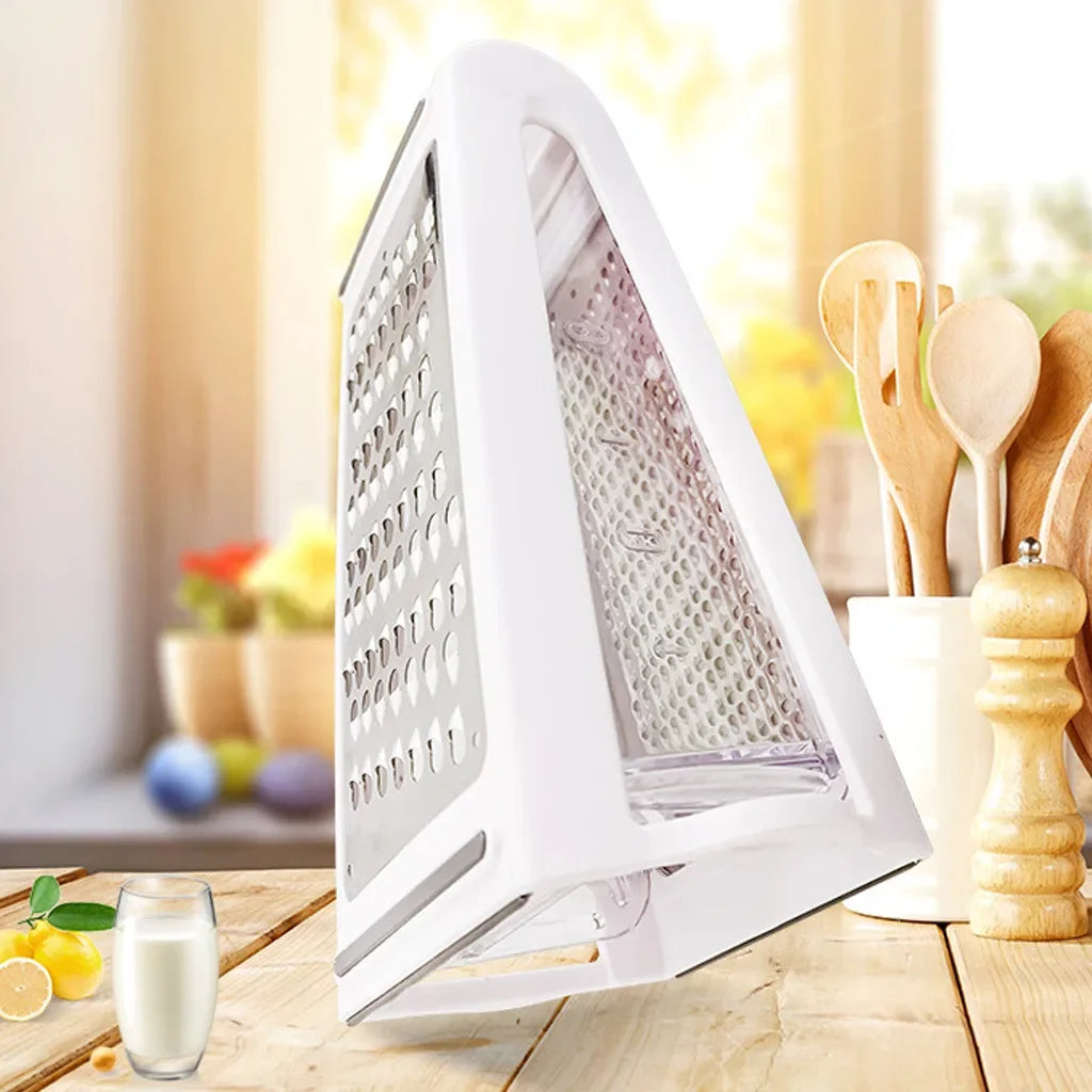 Double-sided kitchen grater with collection tray - GratoRasp-The Livary