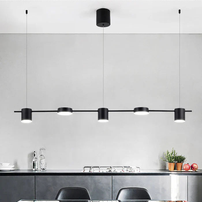 Modern Aluminium Pendant Lamp - AuraDrum-3-Gold-White-The Livary