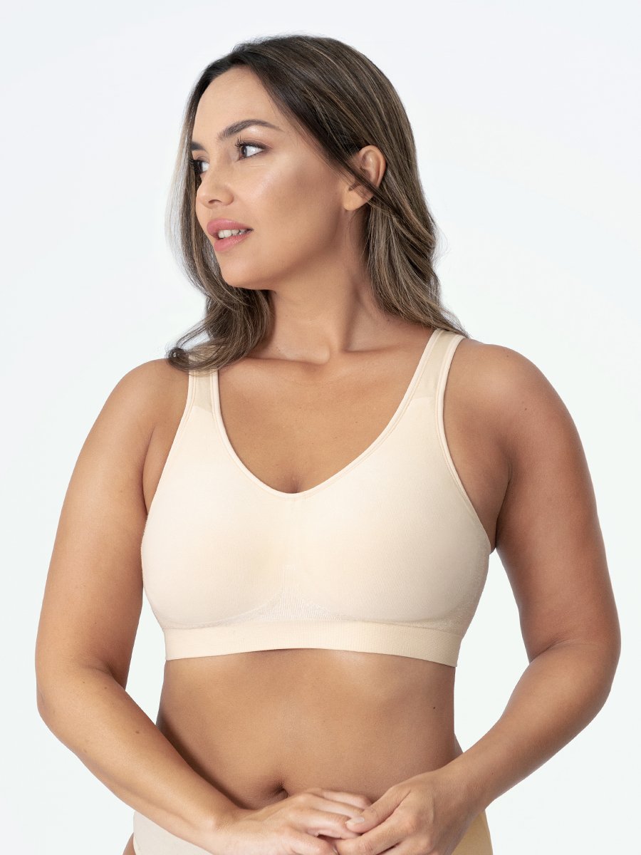 Shapewear Sports Bra – Elena-Beige-M-The Livary