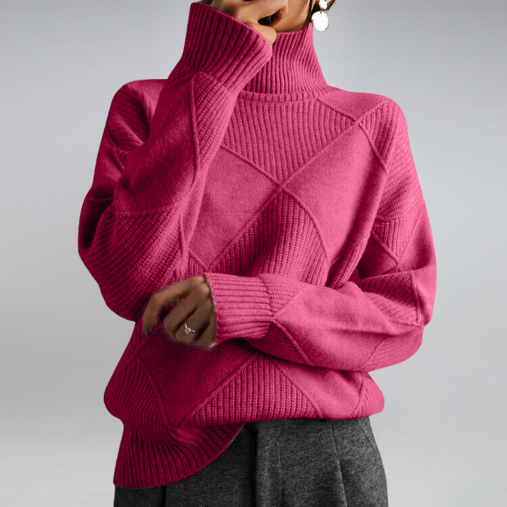 Stylish Women's Turtleneck - Isabella-Pink-S-The Livary