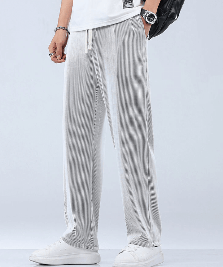 Lightweight Men's Casual Trousers – Fabio-Gray-S-The Livary