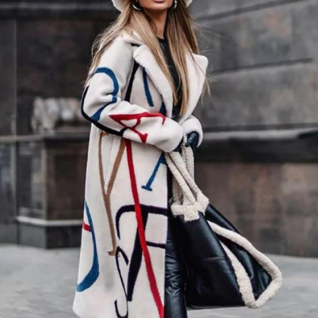 Long Warm Ladies Winter Coat - Sofia-White-S-The Livary