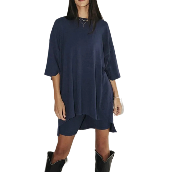 Two-piece lounge and leisurewear for women – Fenja-Blue-S-The Livary