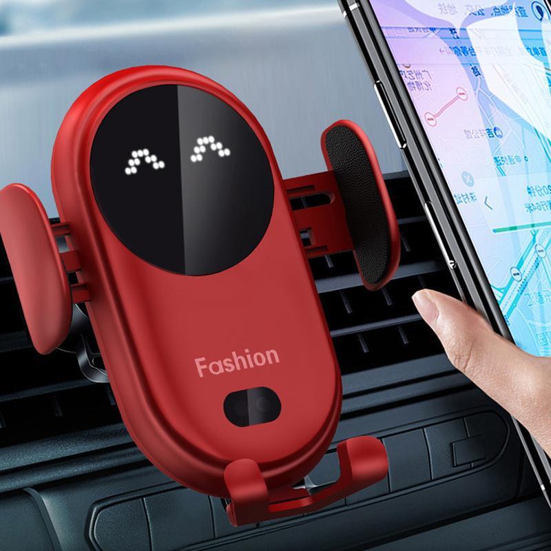 Phone holder with Wireless Charger – Voltix-Black-The Livary