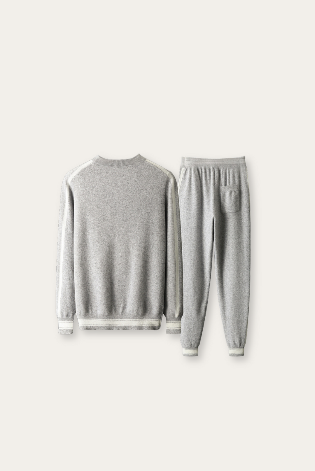 Light Grey Cashmere Merino Wool Set – Romano-S-The Livary