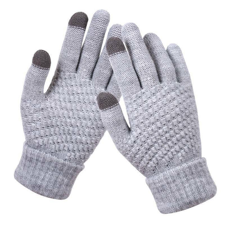 Knitted Touchscreen Gloves for Women - Amara-Gray-The Livary