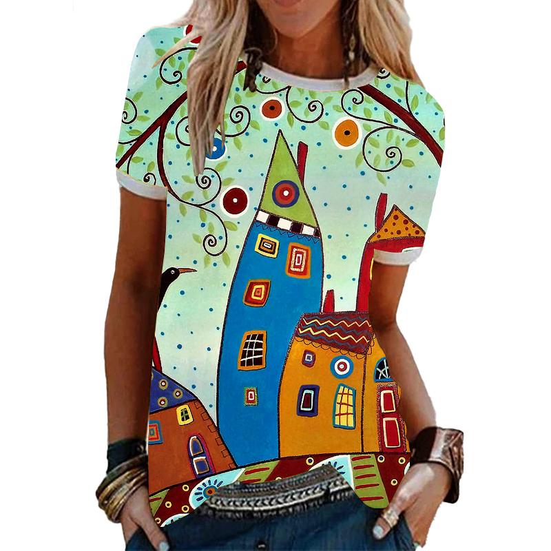 Light women's T-shirt with print for everyday and holiday - SummerFun-S-The Livary
