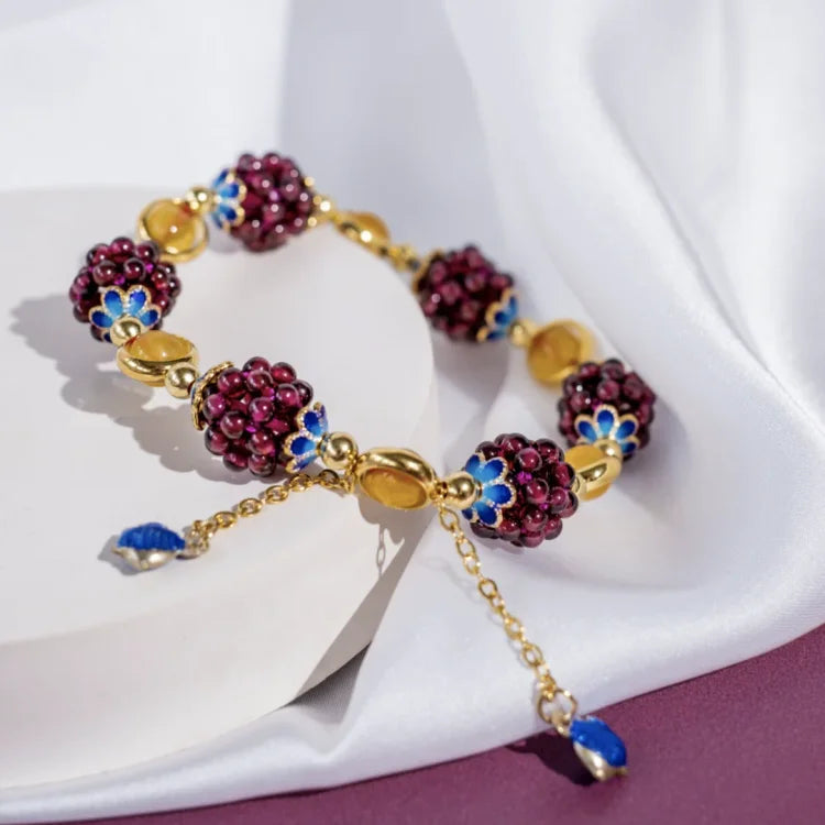 Natural Garnet Bracelet - Selina-Yellow-The Livary