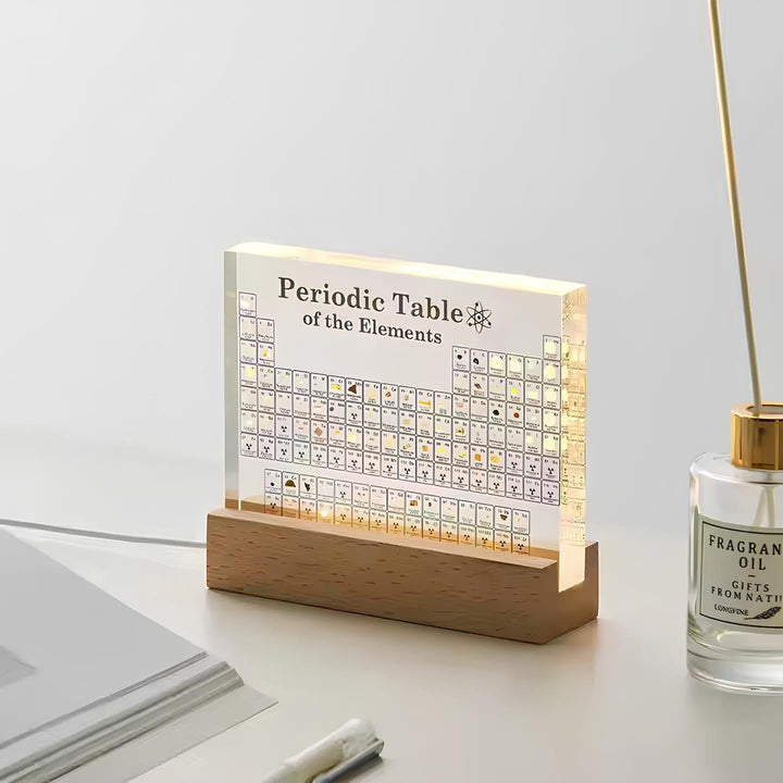 Illuminated Periodic Table with Real Elements - Elementa-Small-The Livary