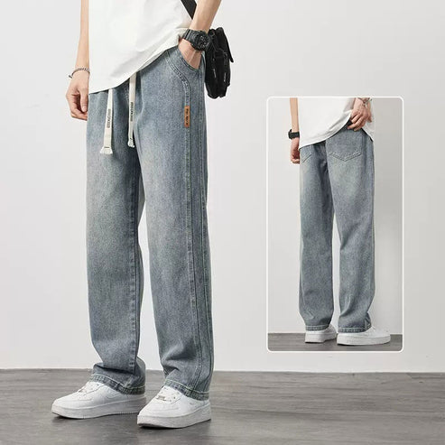 Lightweight Men's Jeans with Straight Leg – Julian-Gray-M-The Livary