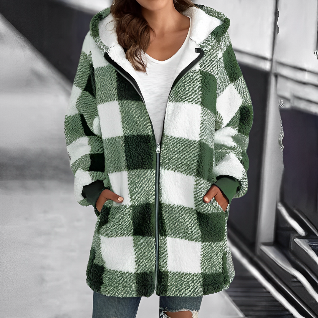 Ladies' Coat with Hood - Camila-Light green-S-The Livary