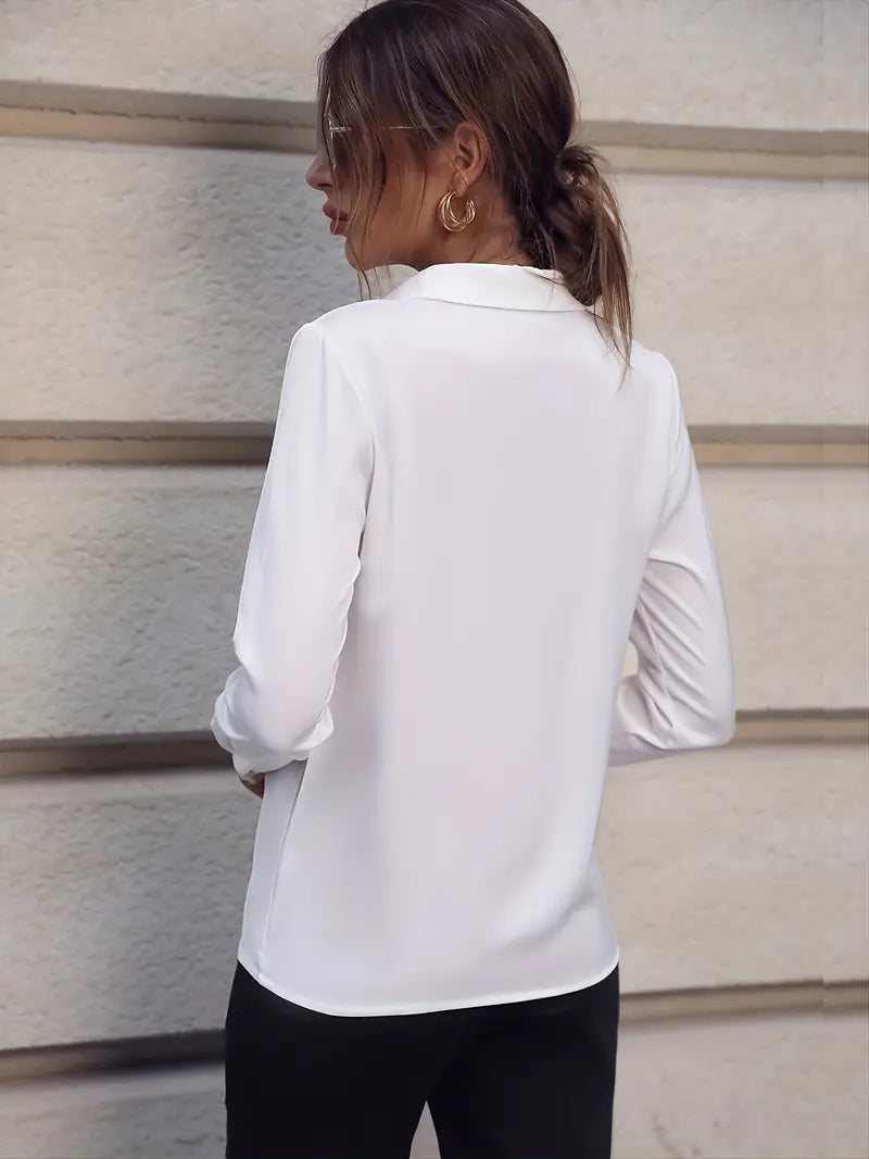Stylish Ladies Blouse - Emma-White-S-The Livary