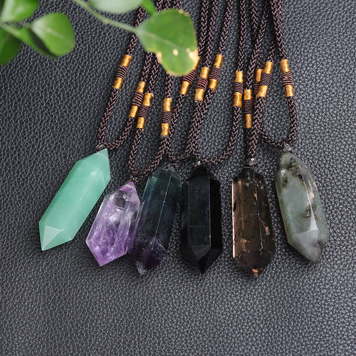 Natural Crystal Amethyst Healing Necklace - Lyra-Amethyst-The Livary