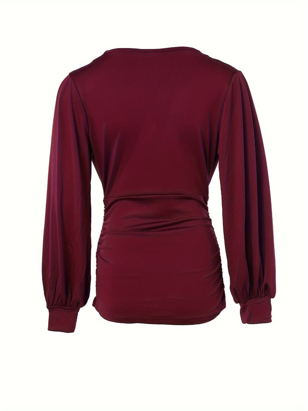 Trendy V-Neck Top With Charming Ruffles - Elise-S-Khaki-The Livary