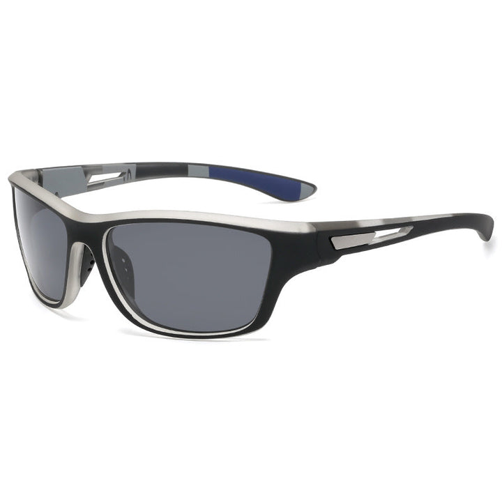 Sporty men's sunglasses with polarized lenses & UV400 protection – Vayron-Grey-The Livary