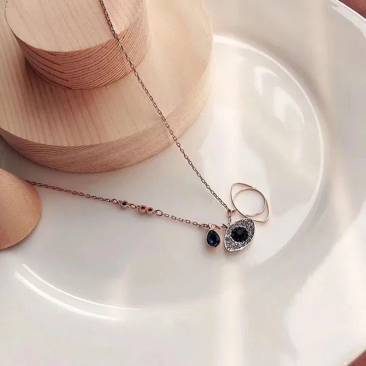 Evil Eye Necklace and Bracelet Set - Amira-Chain-The Livary