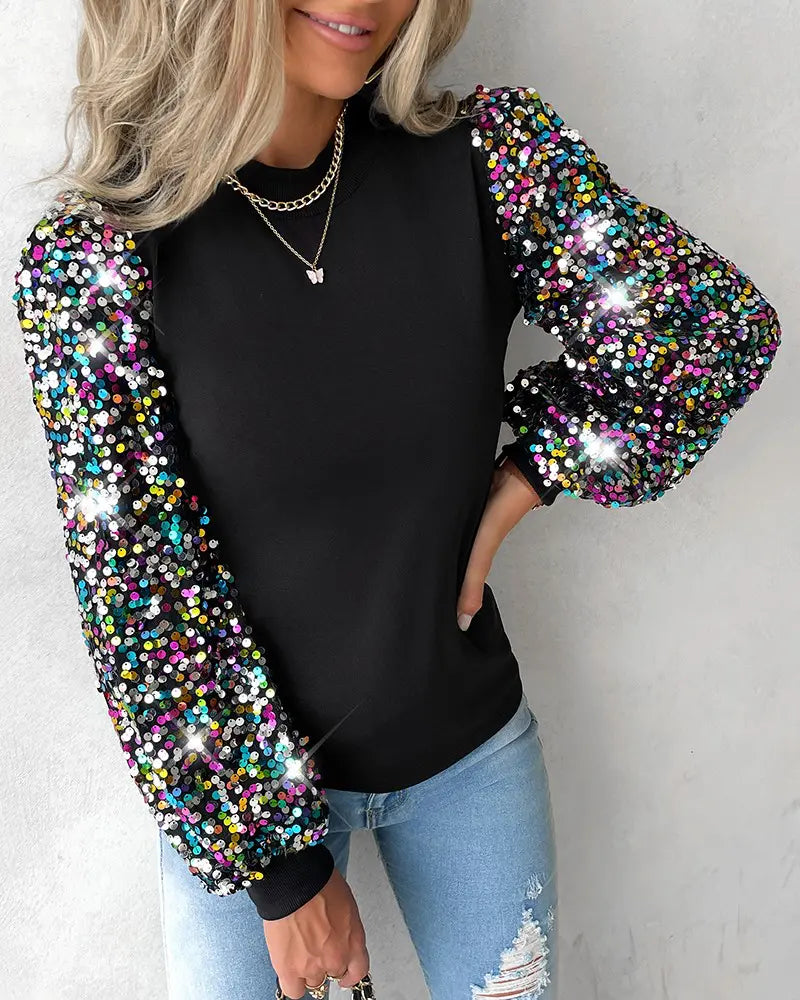 Trendy Ladies' Blouse with Colourful Balloon Sleeves - Lorena-S-The Livary