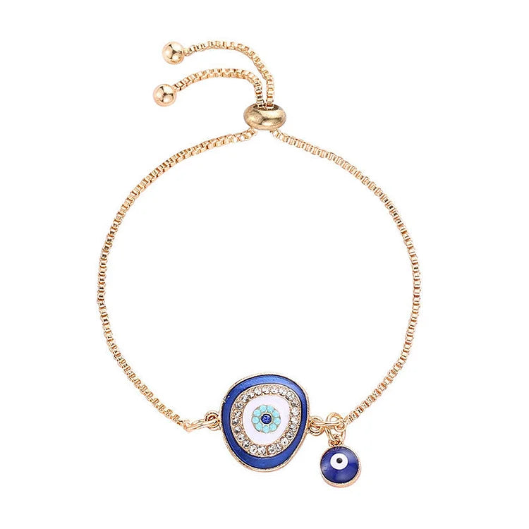 Evil Eye Bracelet in Ethno Style - Selene-Dark Blue-The Livary