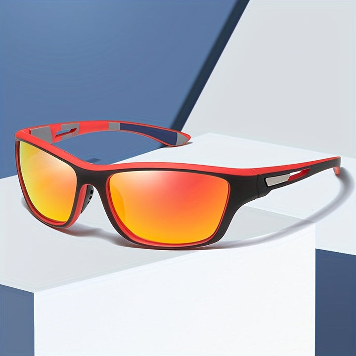 Sporty men's sunglasses with polarized lenses & UV400 protection – Vayron-Black-The Livary