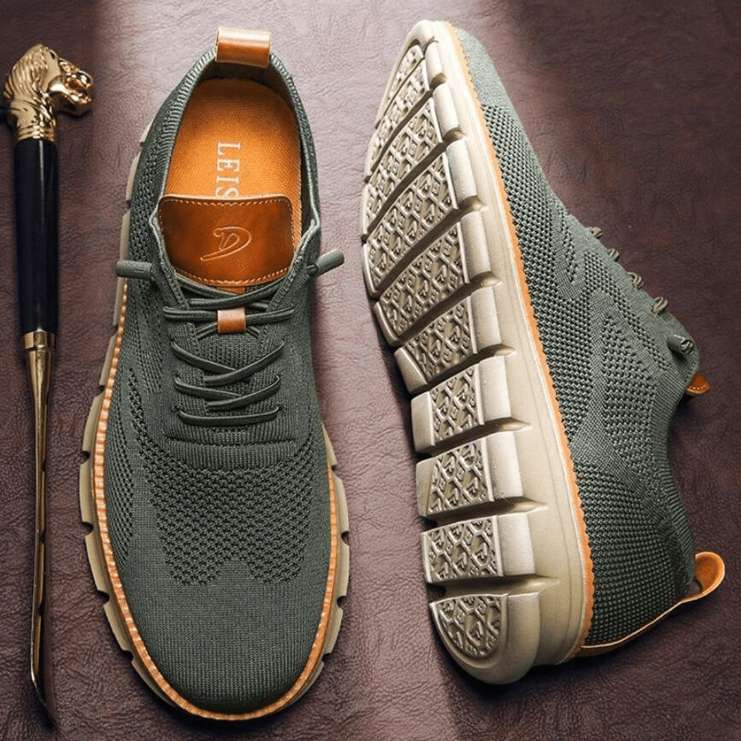 Breathable & Ultra-Comfortable Men's Sneakers in Minimalist Design – Elias-Green-6-The Livary