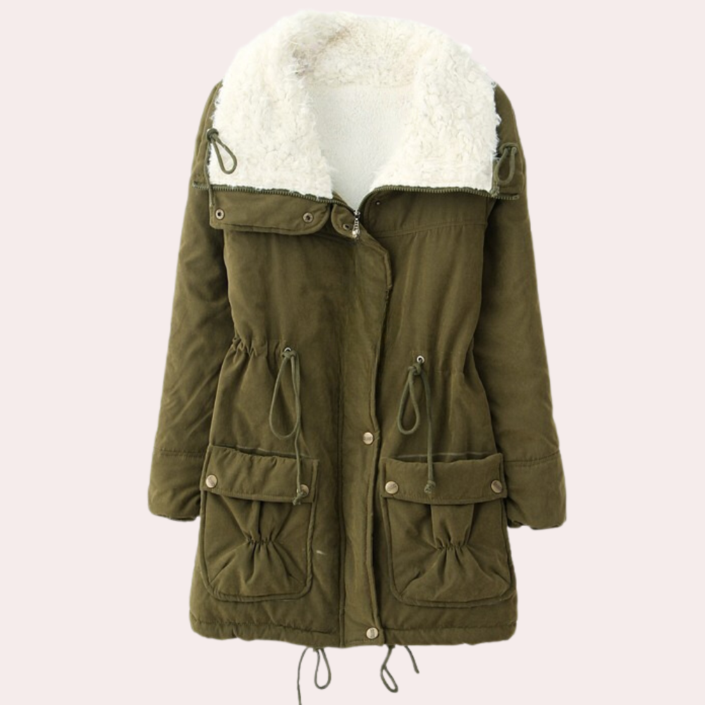Comfortable Warm Women's Coat - Noelle-Green-XS-The Livary