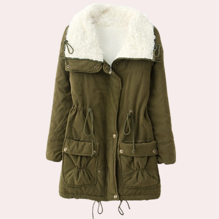Comfortable Warm Women's Coat - Noelle-Green-XS-The Livary