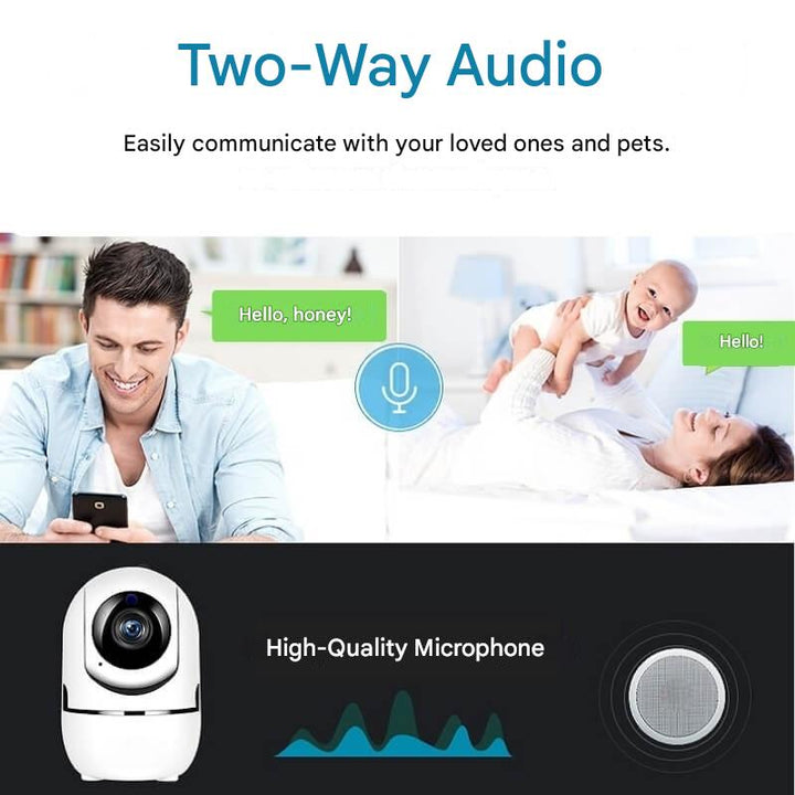 Rotating WiFi Indoor Camera – HomeView Mini-White-1-The Livary
