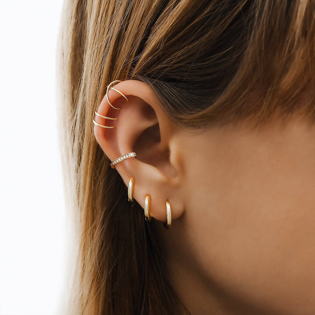 3-Ring Earring Set - Triella-Silver-The Livary