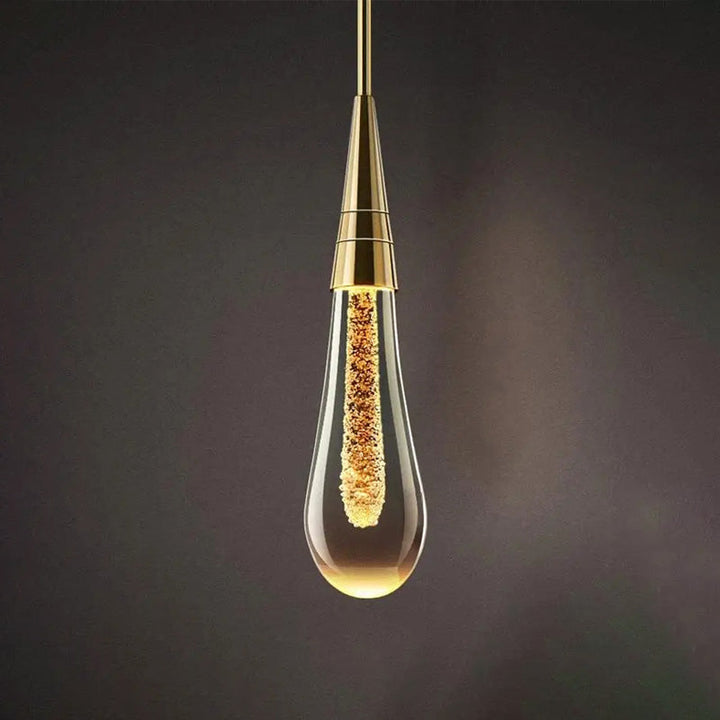 Drop-shaped Wall Lamp with Warm Glow - Solena-Gold-The Livary