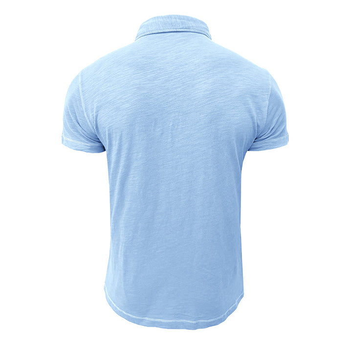 Men's Polo Shirt made of Soft Cotton – Matteo-Light blue-S-The Livary
