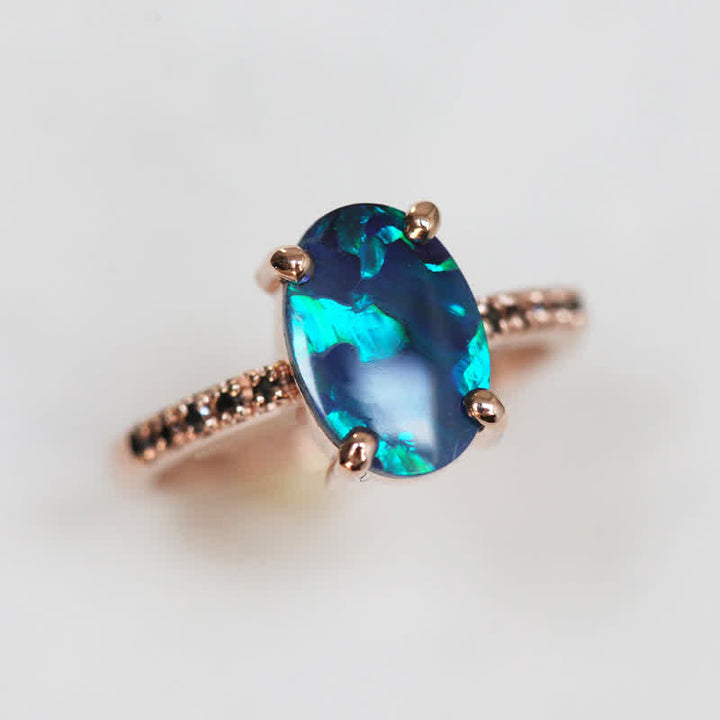Sapphire and Opal 3-piece Ring Set - Isabella-2.01 in-The Livary